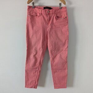 Calvin Klein Jeans Women's Coral Pink Ankle Skinny Size 10 Denim Barbiecore
